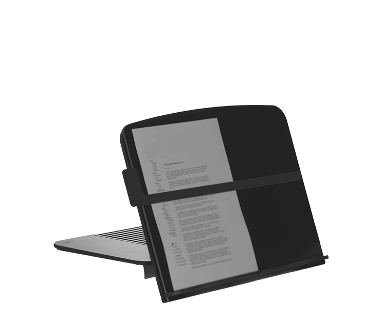 Document Holder in Black Right Angle View