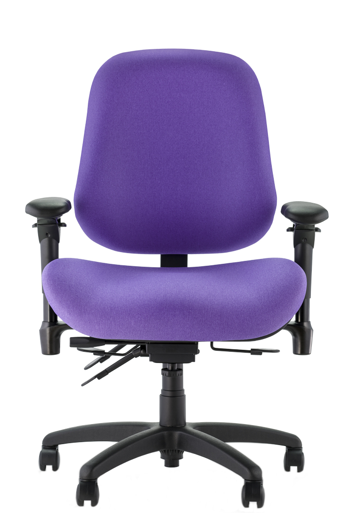 J2504 high back task chair black base Infinity Hyacinth front view