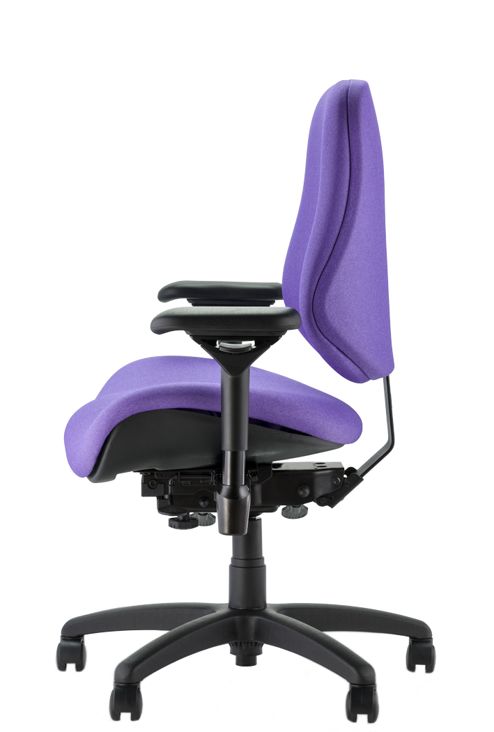J2504 high back task chair black base Infinity Hyacinth side view