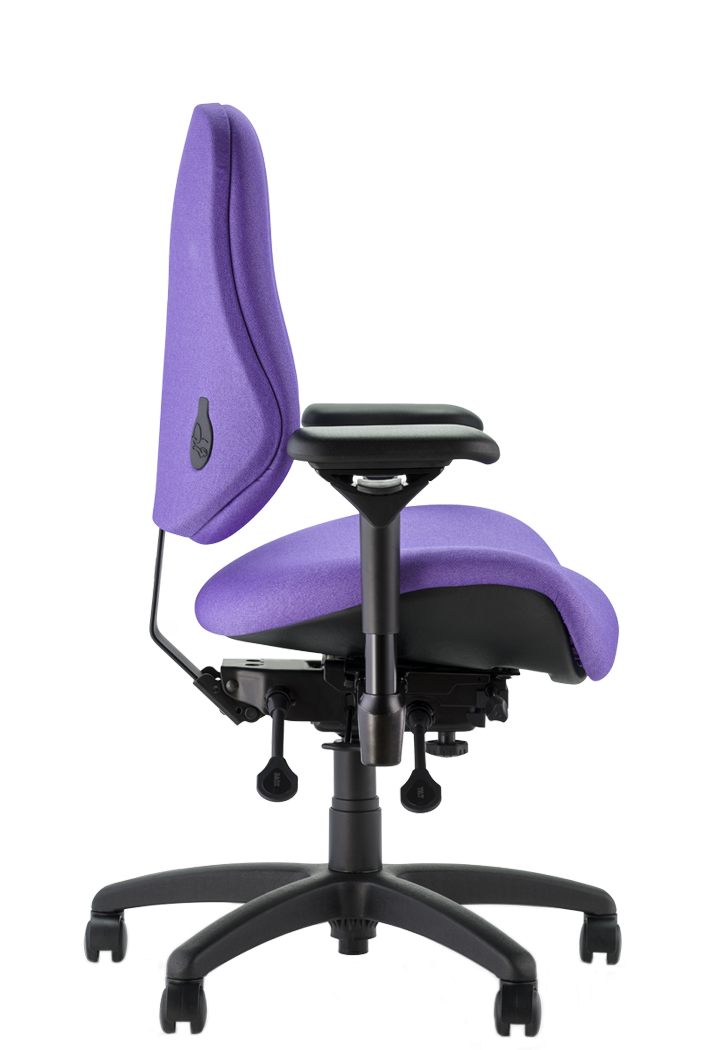 J2504 high back task chair black base Infinity Hyacinth side view