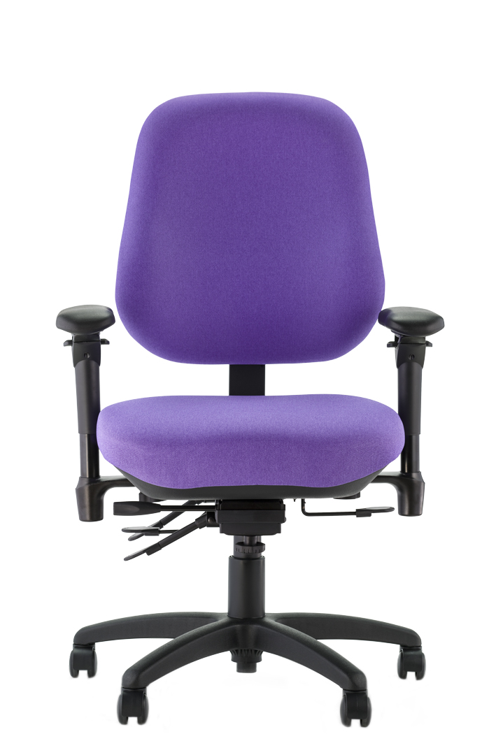 J2509 high back task chair black base Infinity Hyacinth front view