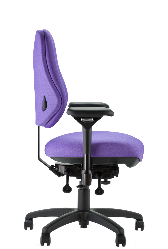 J2509 high back task chair black base Infinity Hyacinth side view