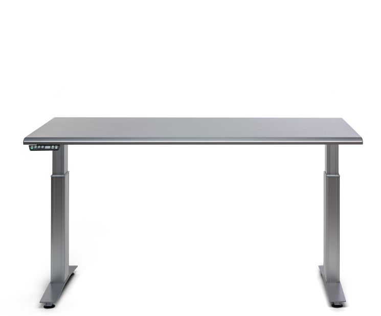 Series 2 Height Adjustable Table Venus Silver in short position