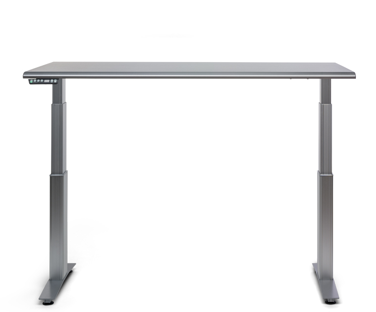Series 2 Height Adjustable Table Venus Silver in its highest position