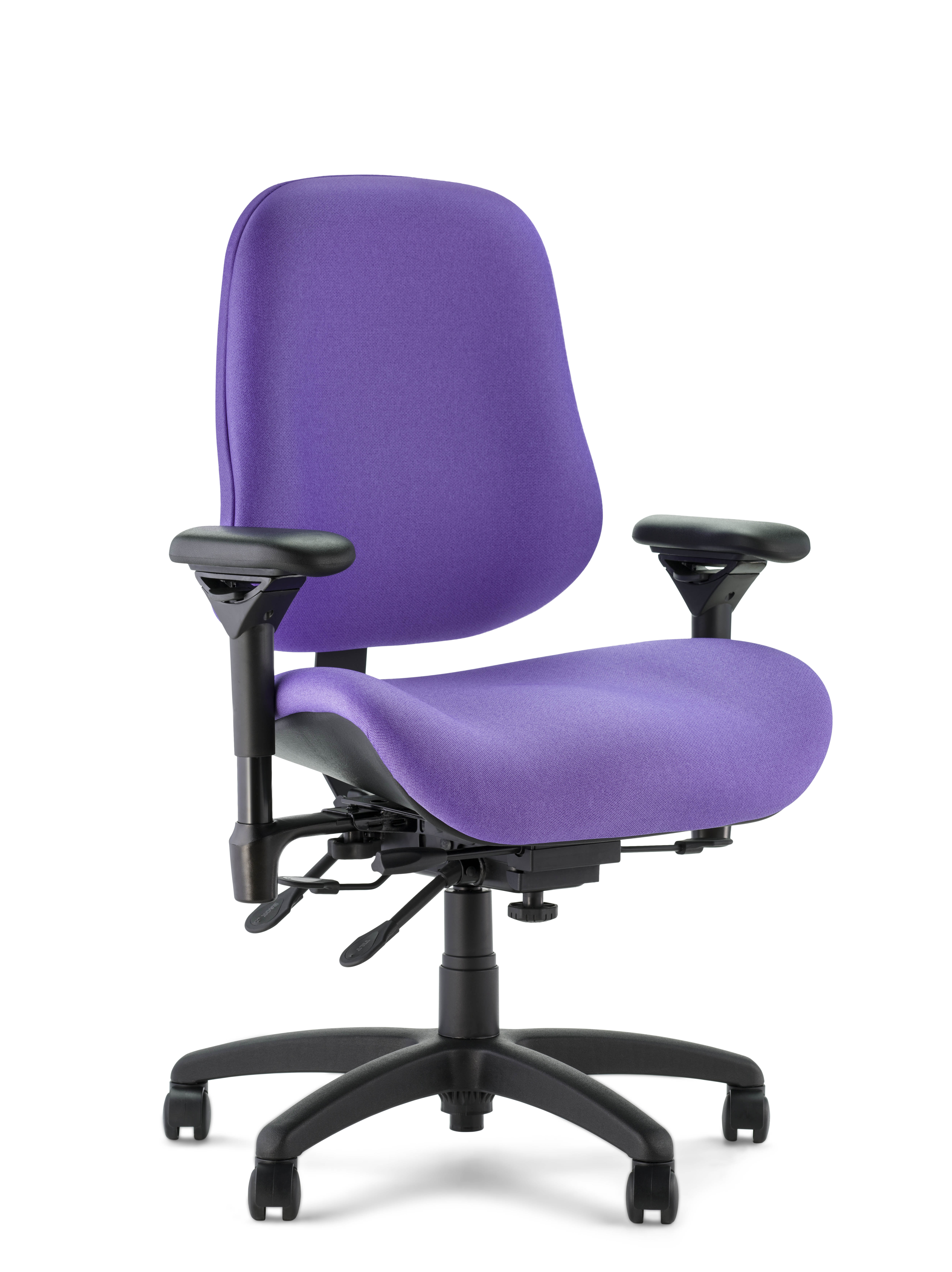 J2504 task chair black base Infinity Hyacinth right angle