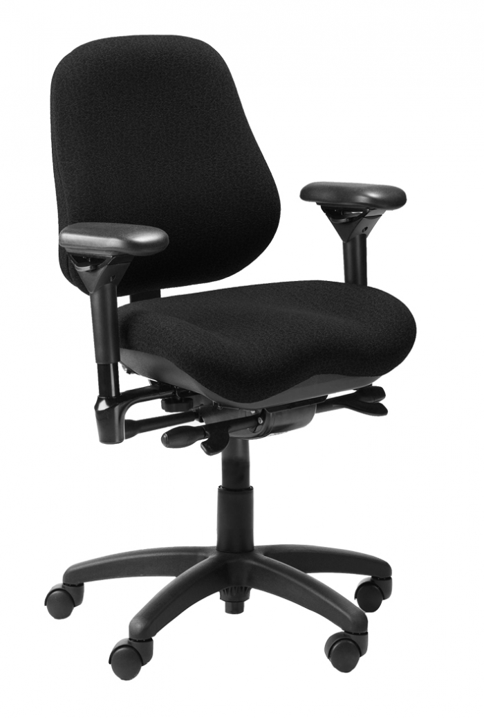 R2507 task chair black base Comfortek Carbon