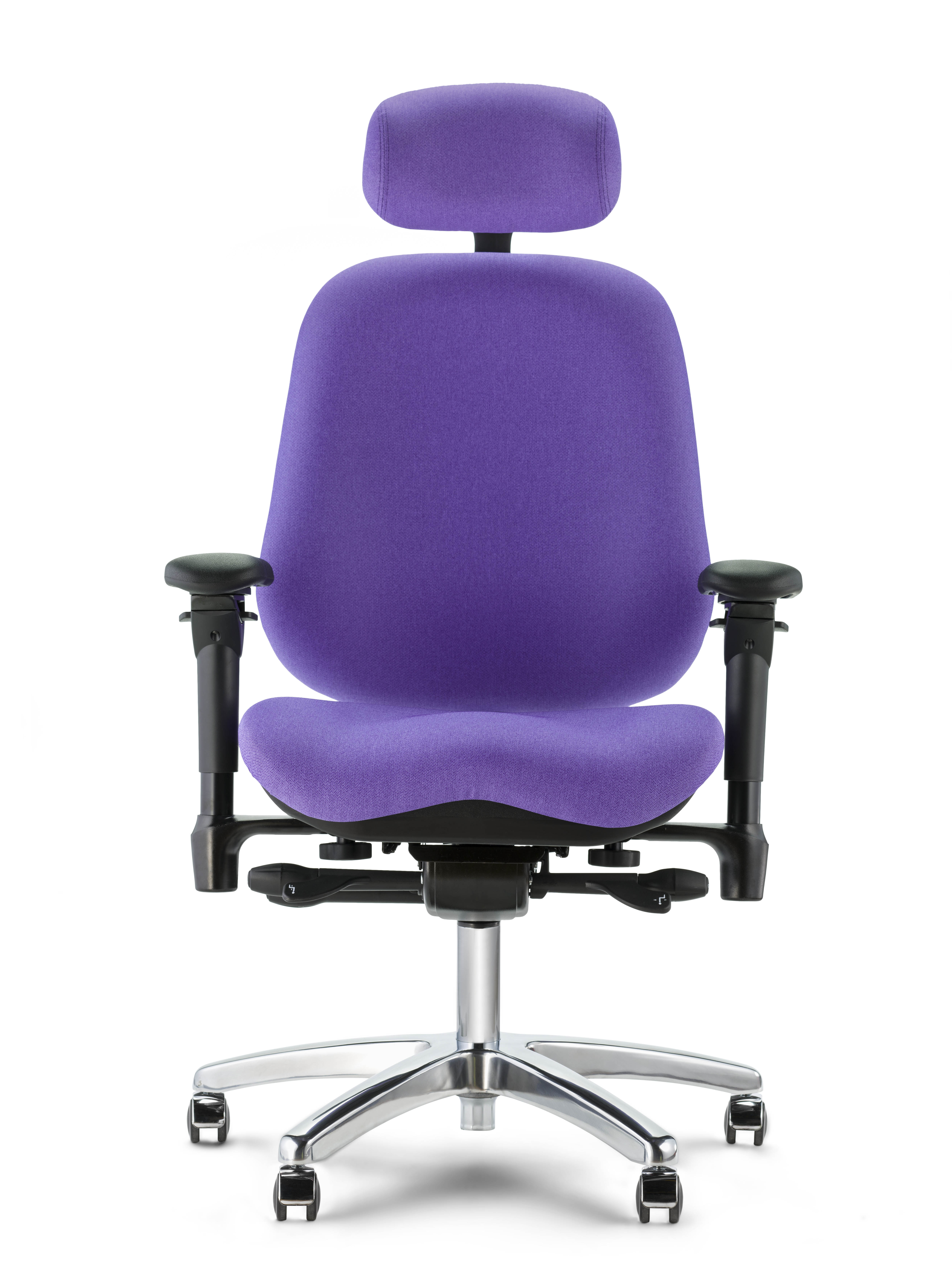 R3507 B13 executive chair chrome base Infinity Hyacinth front view