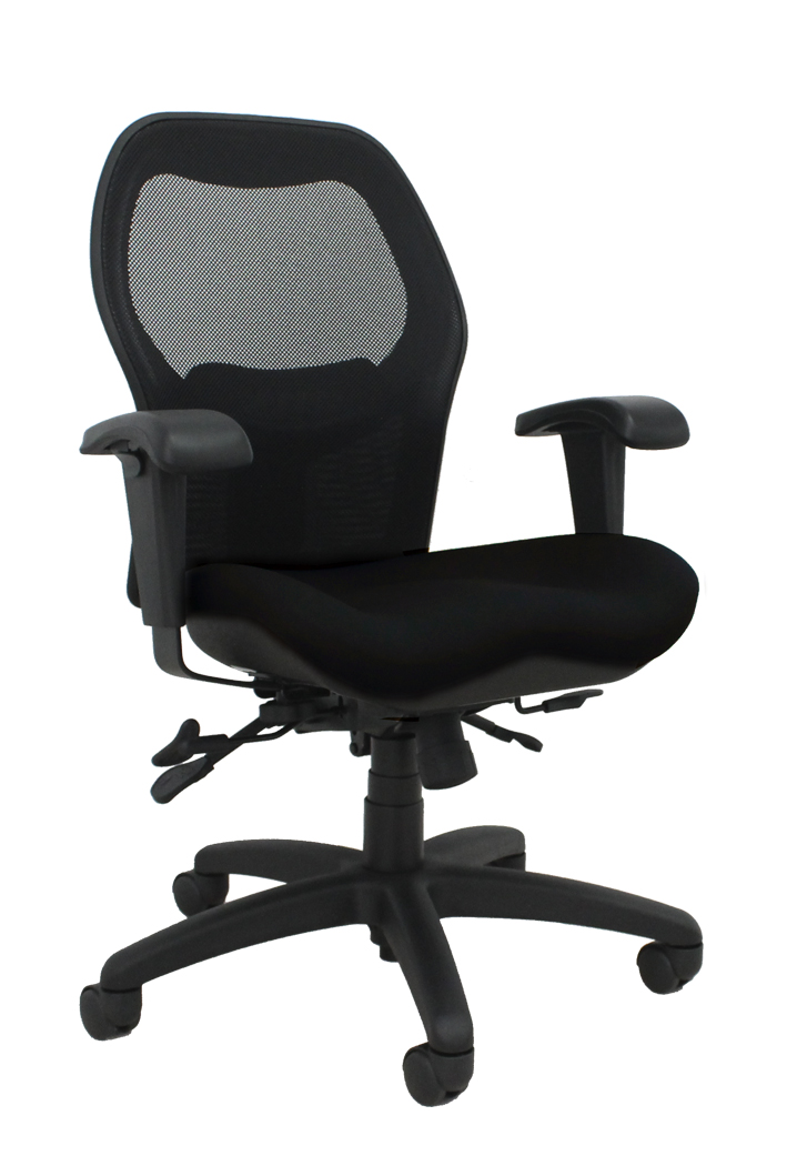 Sola LT mesh back chair model V2607x with Jet black fabric