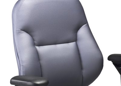 Close Up of S1 Smooth Stitching on Gray Executive Chair