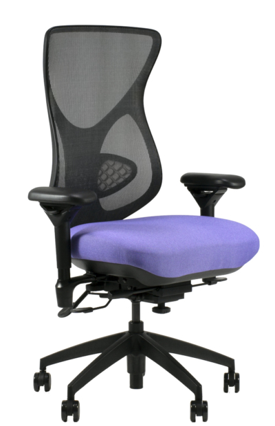 Aircelli Stretch A2709 Black Mesh Back Purple Seat Black Base Right Angle