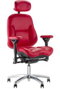 Executive Red Vinyl Chair
