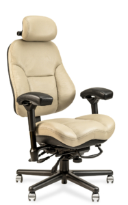 Next24 I3507 Size A Ivory Back and Seat Stitched Black Base Right Angle