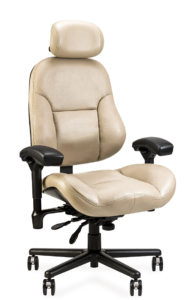 Next24 I3504 Size C Ivory Back and Seat Stitched Black Base Right Angle