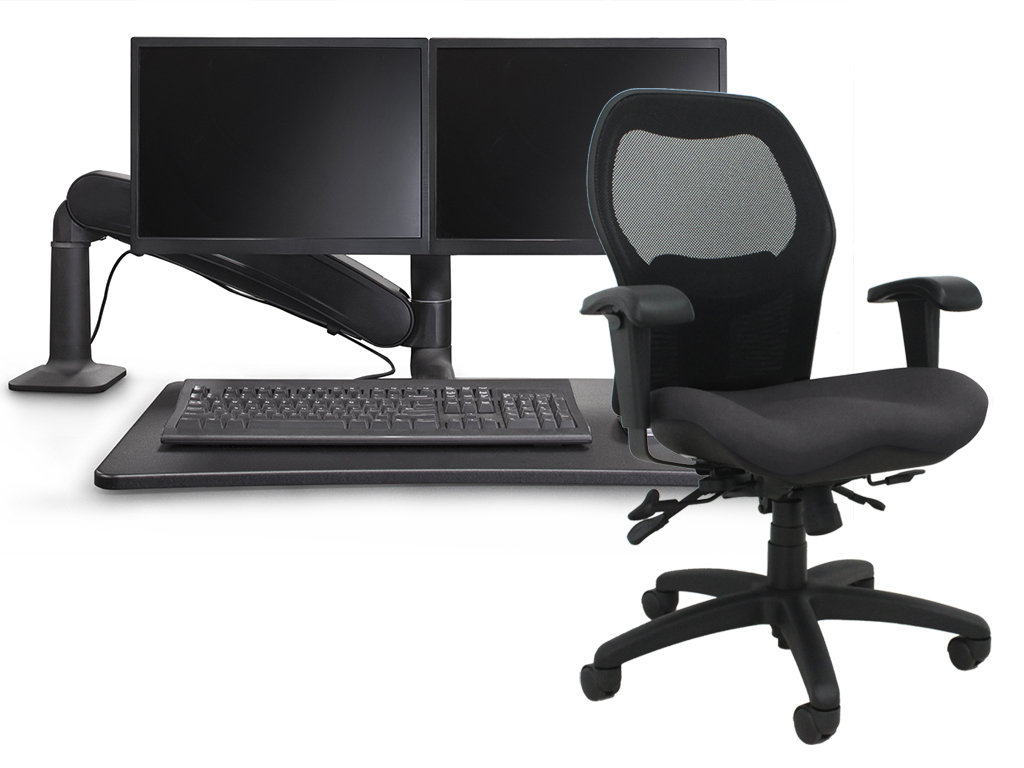 Work From Home Package Sola LT Black Fabric Maestro in Black