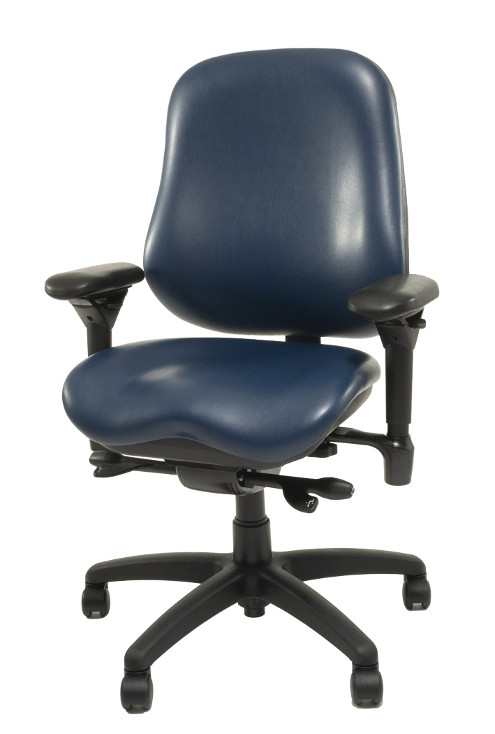 Sola R2507 Seat and Back in Blue Black Base Left Angle