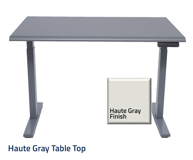 series 3 height adjustable table with haute gray finish